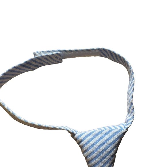 Janie and Jack Seersucker Necktie Blue and White Striped 0-24 Months NWT! - Picture 3 of 4